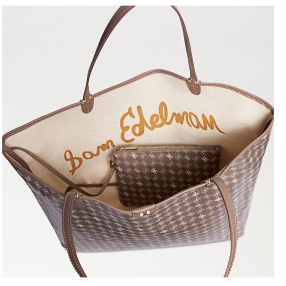 NEW - Sam Edelman Medium Harper Monogram Shopper Tote One Size, TAUPE - Picture 5 of 9